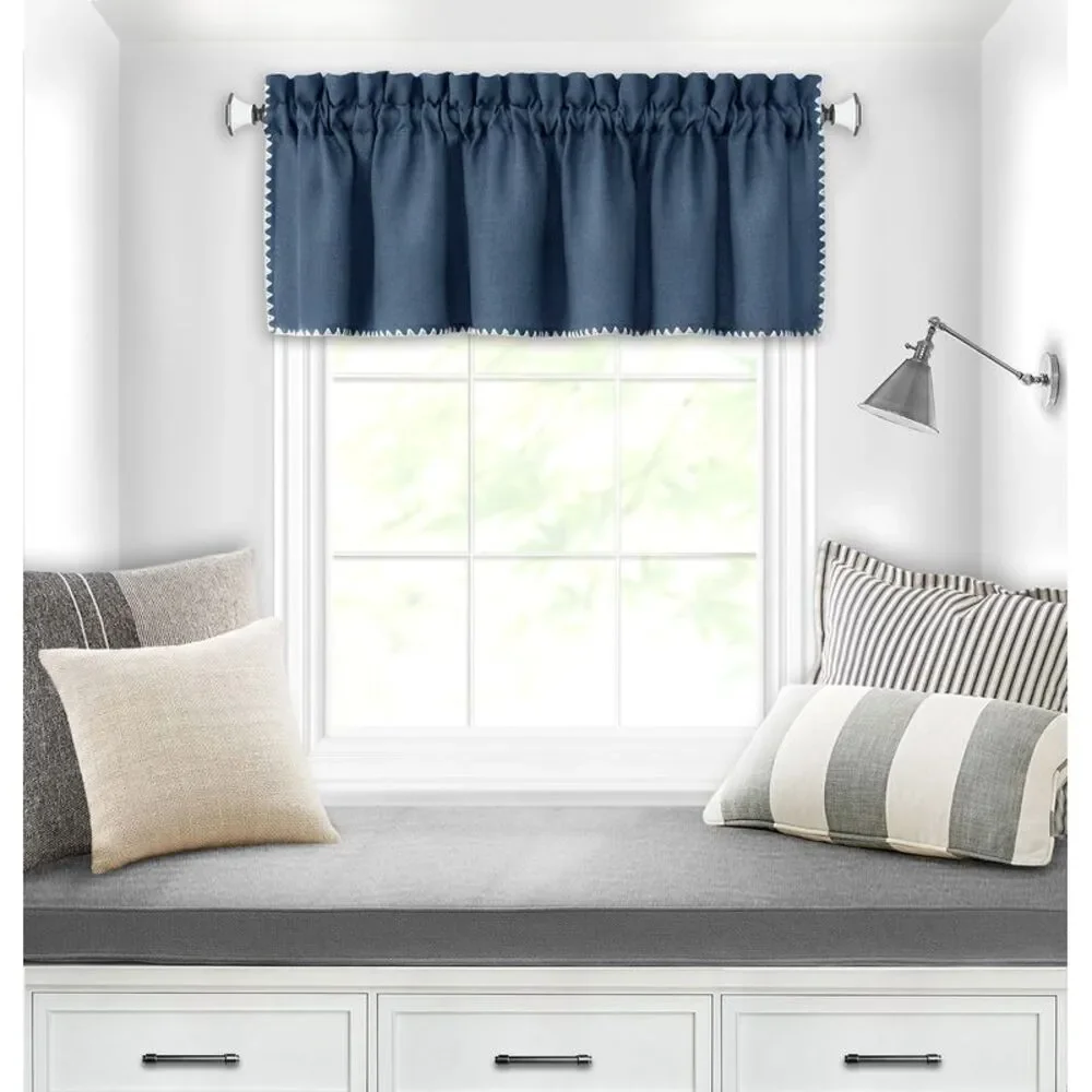 PowerSellerUSA Semi-Sheer Tailored Window Curtains, Modern Shell Stitched